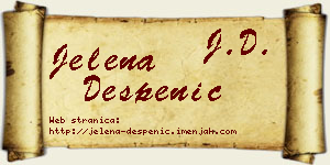 Jelena Despenić vizit kartica